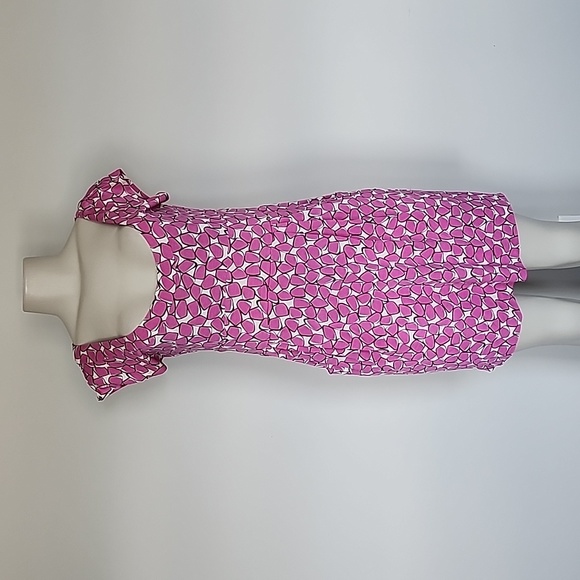 Diane Von Furstenberg Dresses & Skirts - Diane von Furstenberg white/purple geometric print silk dress-12